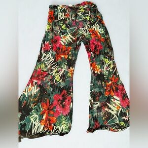 Eye Candy Floral‎ Swim Coverup - Black, Red, Green, Orange